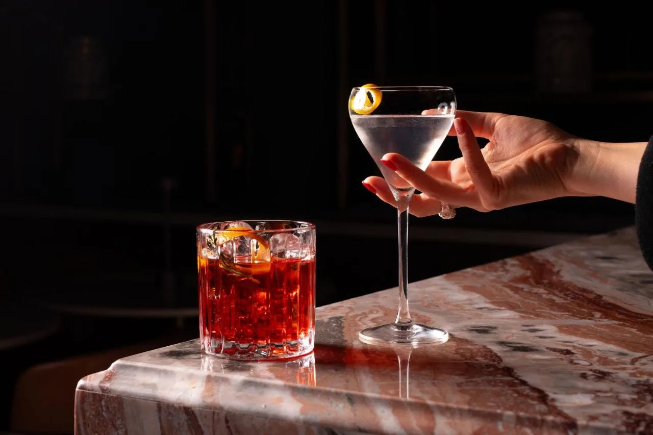 Cocktails at the bar